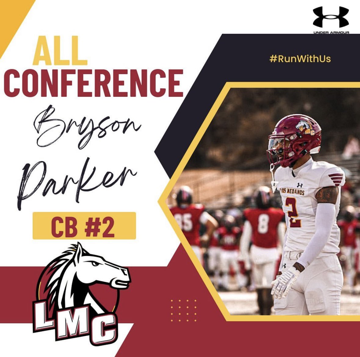 BrysonParker2_'s tweet photo. Blessed to be named 
2x PAC-7 ALL CONFERENCE CB! 
@LMCmustangs @LMC_DBCoach @CoachKo_LMC @stims8 @CoachDomFredLMC @ShipeLMC @safetys_lmc @StangsDC https://t.co/ZG7pCsnIcl