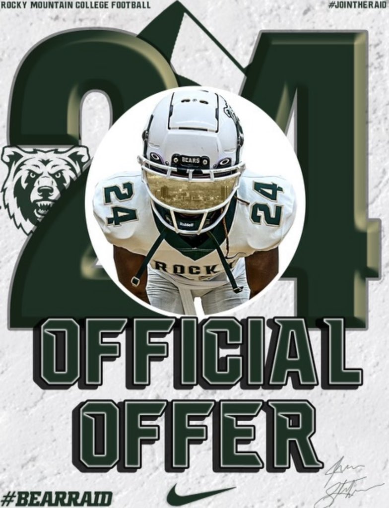 After a great conversation with @Coach_Melendo I’ve been offered by Rocky Mountain College!🐻 @Coach_Stutz @CoachSmart478 @coachcurtis42