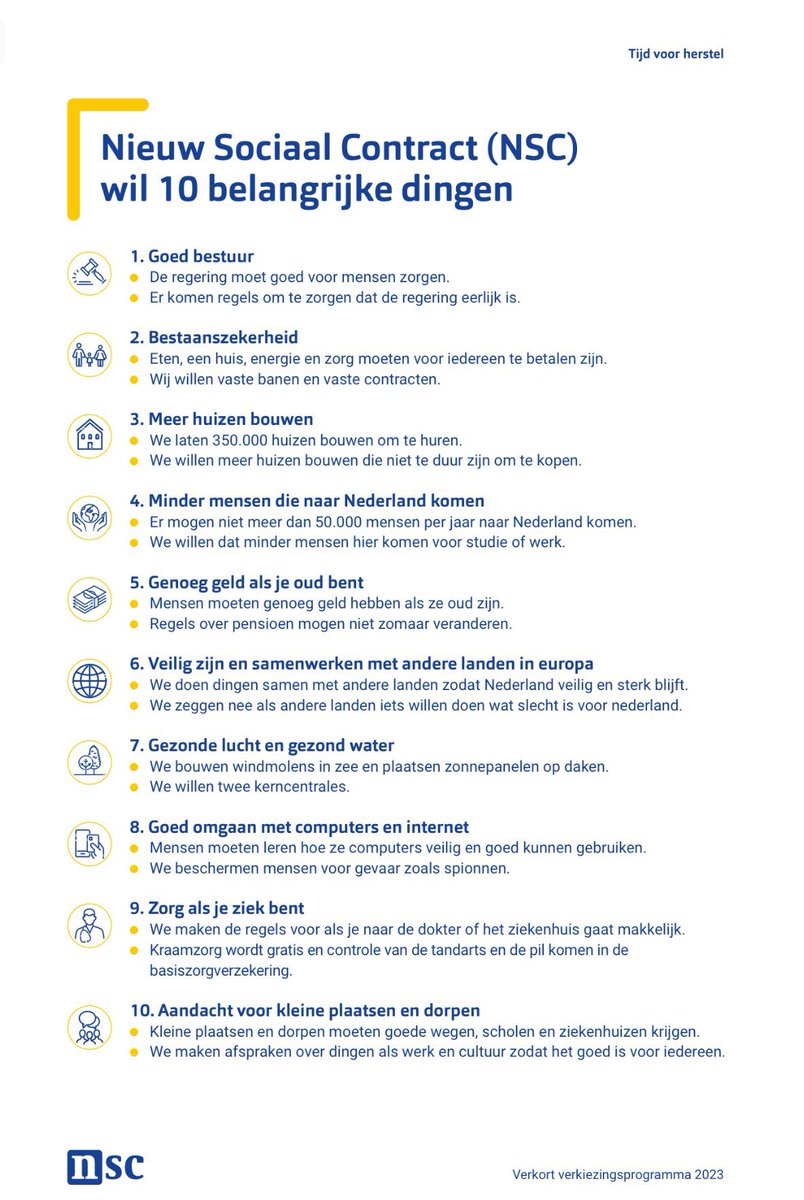 Heb jij ze wel allemaal
op een rijtje? Nee? Hier, voilà! <a href="/NwSocContract/">Nieuw Sociaal Contract</a> heeft alles voor je op een rijtje gezet. Wat mij betreft een no-brainer. Gewoon morgen dat gigantische vel openvouwen en lijst 1️⃣9️⃣ zoeken. Bolletje kleuren. 🔴 Klaar. ✔️
#StemNSC #Lijst19