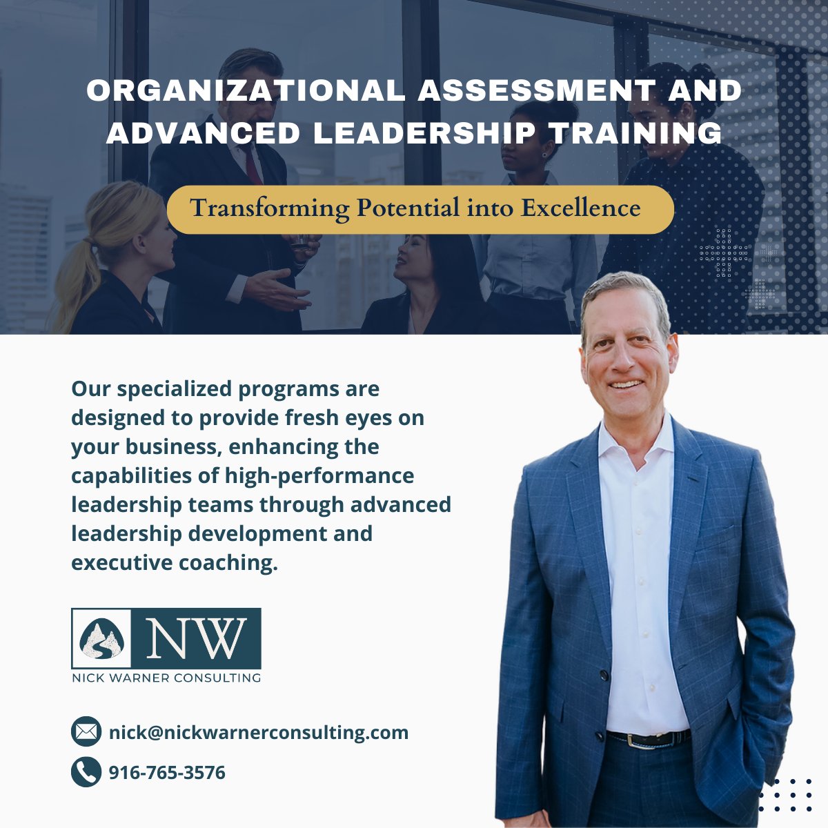 Our leadership coaching and advanced executive development programs are tailored to your unique needs, ensuring that your journey in leadership is not just about reaching new heights but also about expanding your vision.

#LeadershipExcellence #AdvancedLeadership