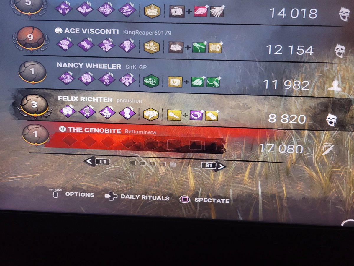UnklePin's tweet photo. @DeadbyDaylight he is still hitting my friend on the ground. Holding the game hostage. Just being an all out douche bag. These people are ruining this game https://t.co/VrPM2TAKG8