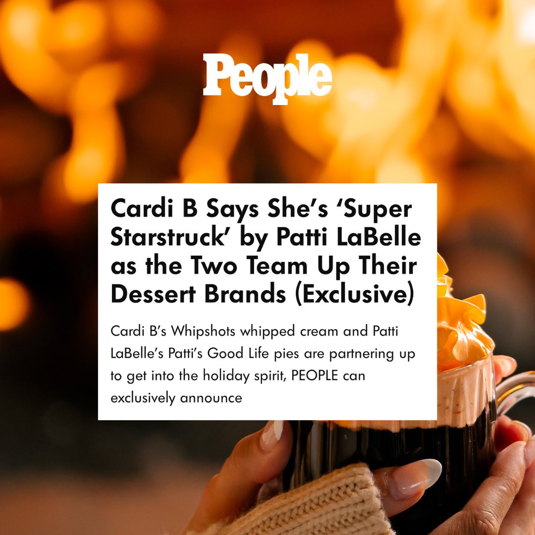 Whip_Shots's tweet photo. WORD GOT OUT AND THE REVIEWS ARE IN. 🔥
Turns out Cardi and Patti’s collab was fire, Bougie Fam! Swipe through to see what everyone had to say about our two favorite icons teaming up for the holidays… Who’s ready for some Whipshots + Patti Pie? We know we are! 😋

#whipshots https://t.co/tjNcfgU1AL