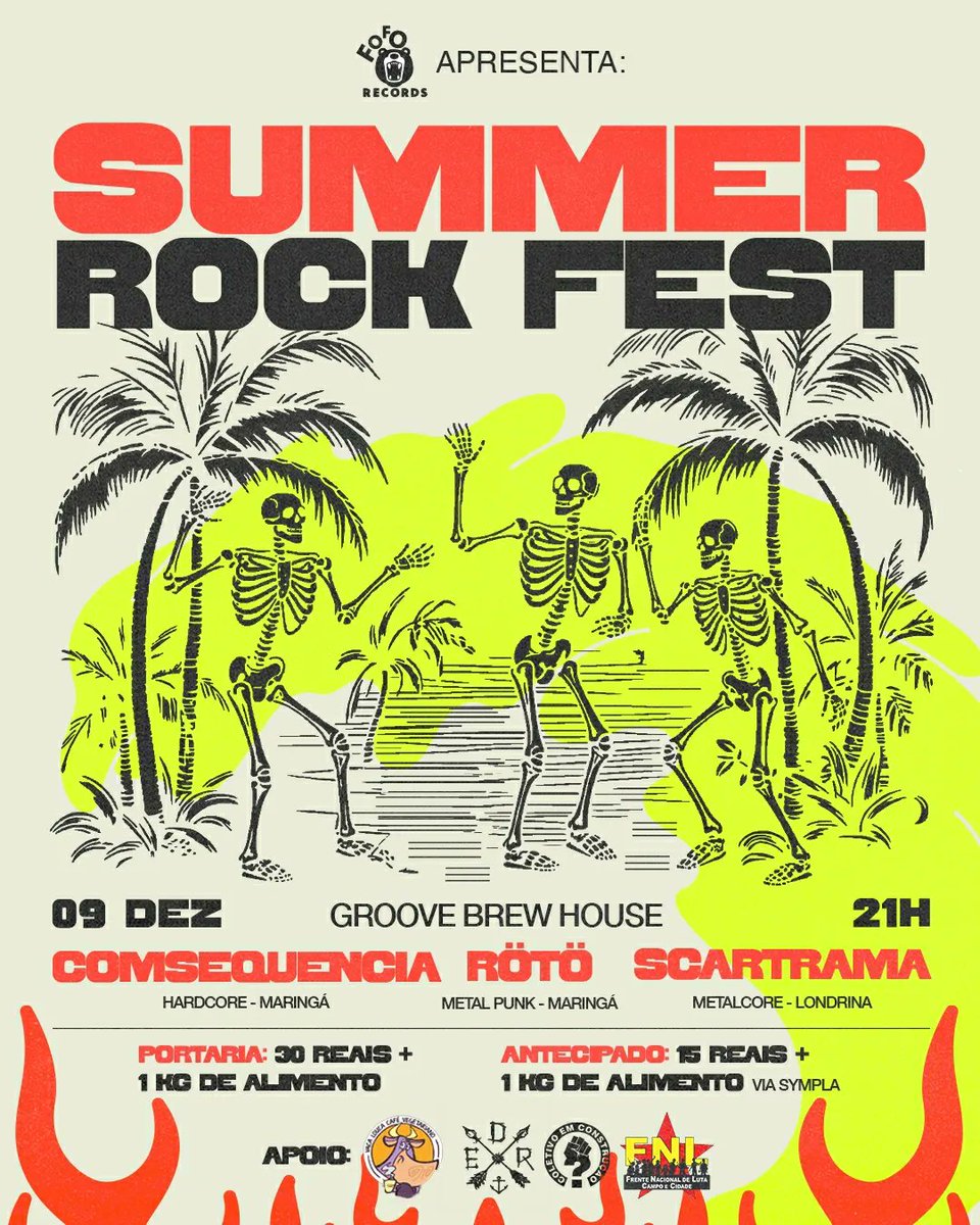 comsequencia's tweet photo. A EDR Tatuaria &amp; o Vaca Louca Café Vegetariano apresentam:
SUMMER ROCK FEST 09/12 em Maringá/PR!

Não dá pra perder esse show porque será único e especial: nova fase e mudanças boas estão por vir, vejo vocês lá ❤️‍🔥 https://t.co/XCnArWGuCD