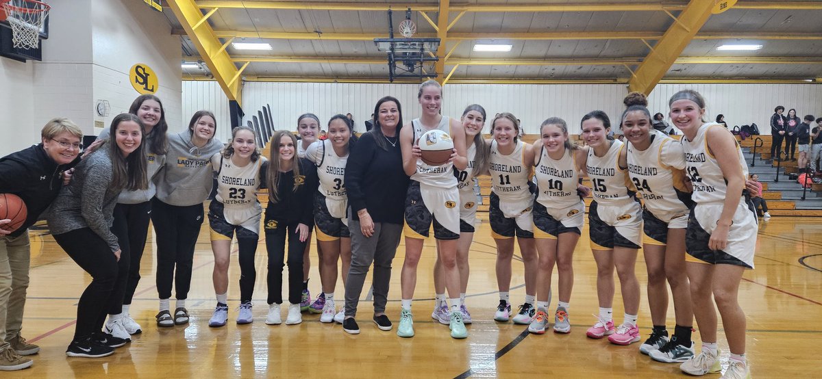 History made!  Amanda Heusterberg becomes the 6th Lady Pacer to reach the 1000 point mark for her career!  Congratulations on this milestone, Amanda!!