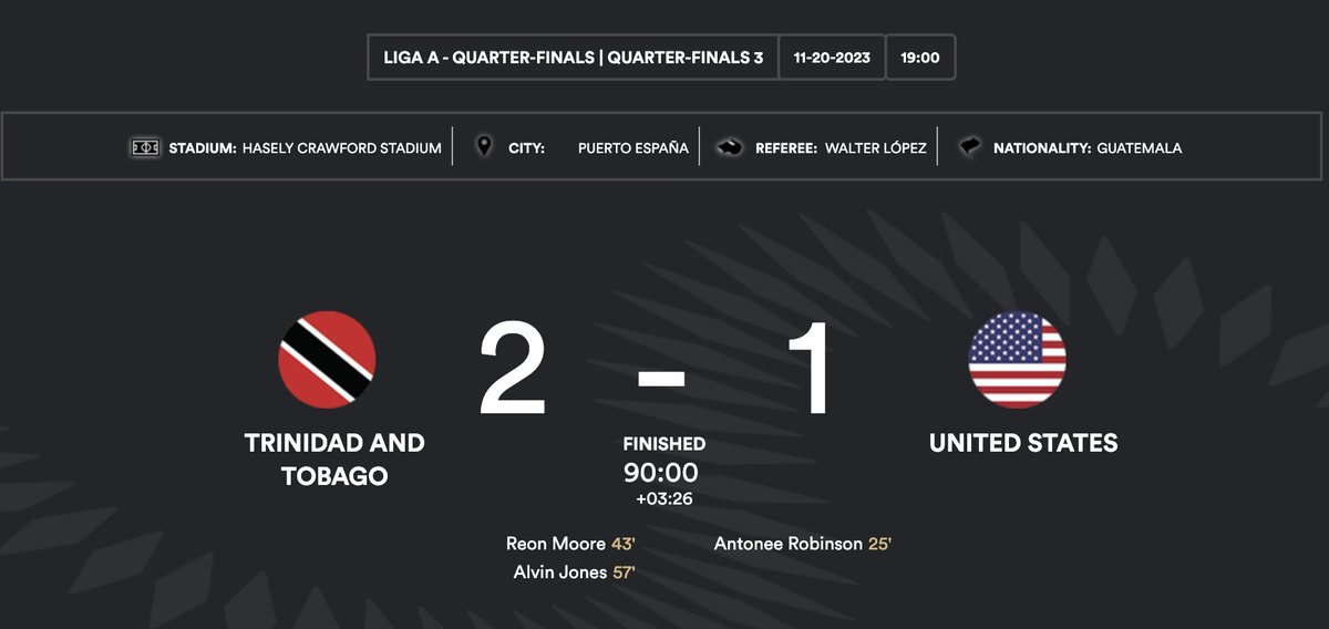 FINAL: Trinidad and Tobago 2-1 United States #SocaWarriors #TRIvUSA #CNL