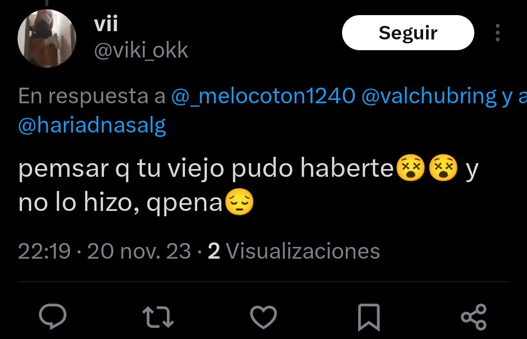 valchubring's tweet photo. @hariadnasalg @viki_okk @_melocoton1240 No no me parece gracioso pero sabes que tú amiguita parece que si? Si yo menciono eso es pq estoy hasta la pija de que tú amiguita se cagué de risa de que casi maten a la mia por algo como la violencia intra familiar https://t.co/hFTRHGx1Wr