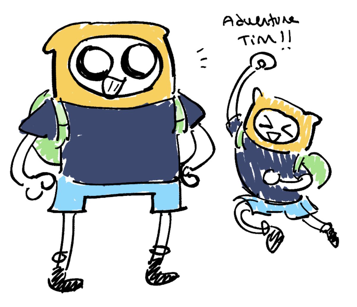 CathChicken's tweet photo. Adventure Tim fanart to make up for my wrongs https://t.co/09TL47cOqs