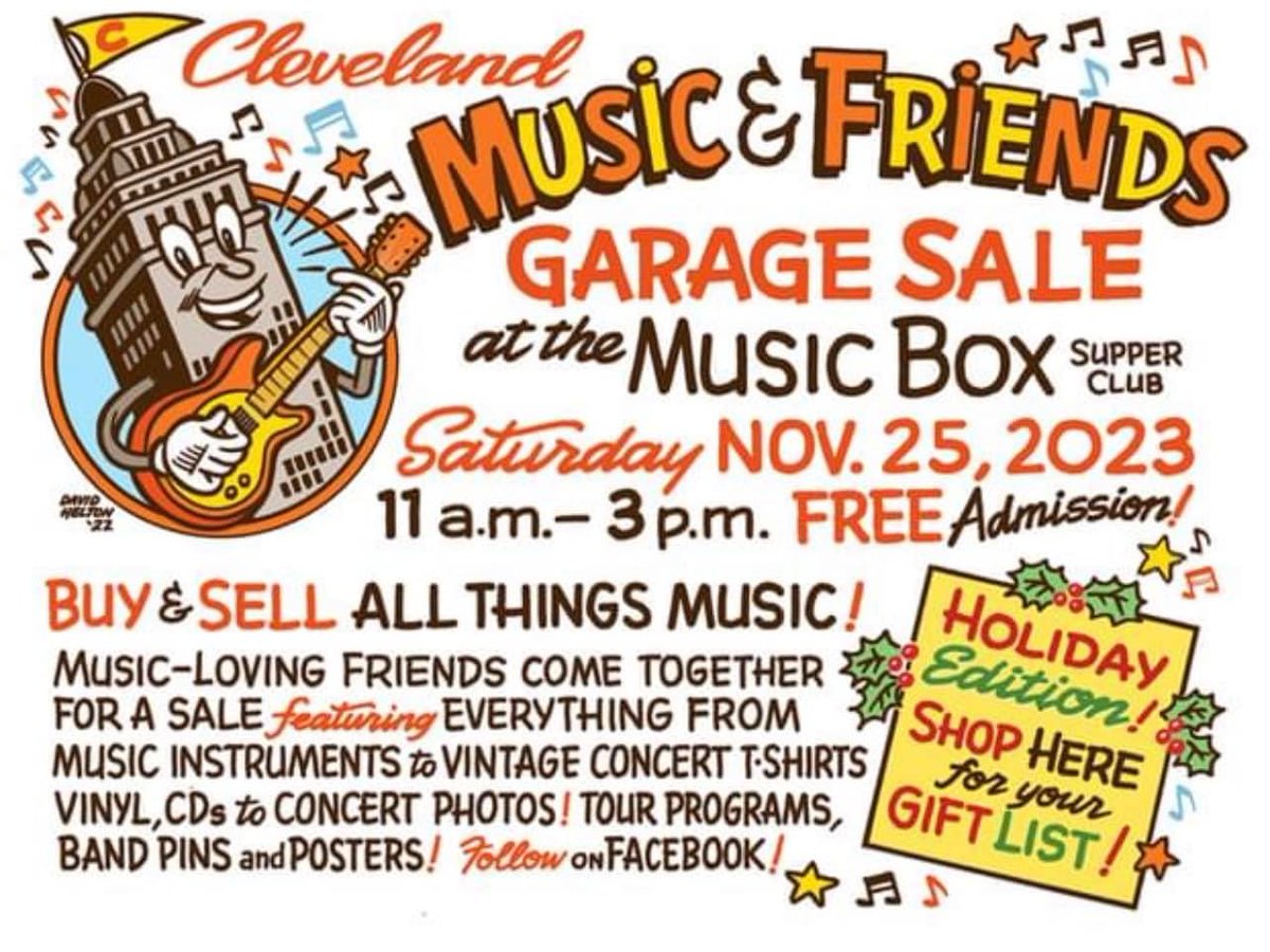 Marython88's tweet photo. Get your holiday shopping done early for all varieties of rock&amp;roll collectibles this Saturday at @musicboxcle 
More info https://t.co/sHNakvjLku https://t.co/XM9LpC0Q70
