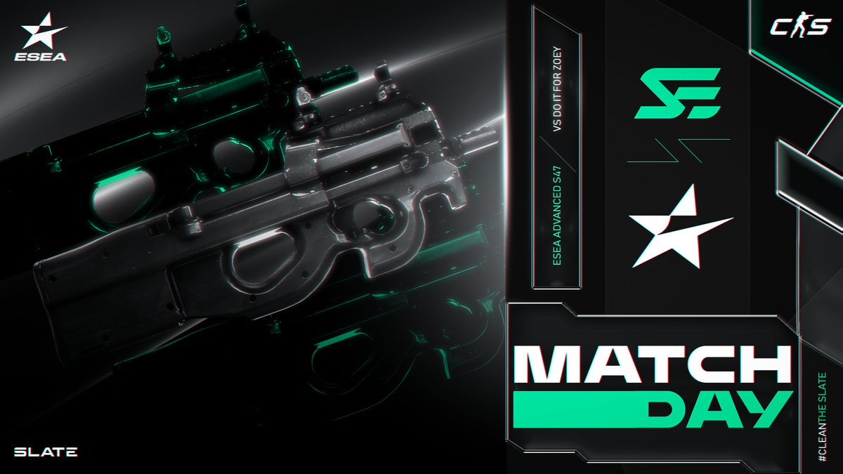 slategg_'s tweet image. MATCHDAY.#SLTE_CS2

Are you ready for more Counter Strike?! This week we kick off by taking on #Misfits in our 9th match of the regular season!

⏰10PM EST
🎙️ @cernersandals 
🔗 ttv/slategg_

#CleanTheSlate