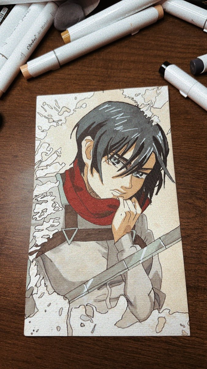 الدفئ الملتف حول عنقي المرتعش ، سأواجه به البرد مراراً و تكراراً .
- ميكاسا اكرمان ♥️😩