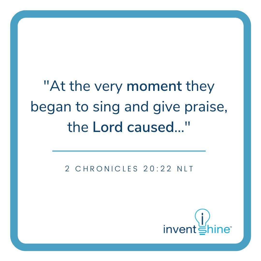 God wants to move on your behalf. The VERY MOMENT the Israelites began to praise, #God began moving. Even though you may not SEE what is happening in the supernatural, God is doing His part. Are you doing yours? What is that action? Start today!
#inventshine #inventionhelp