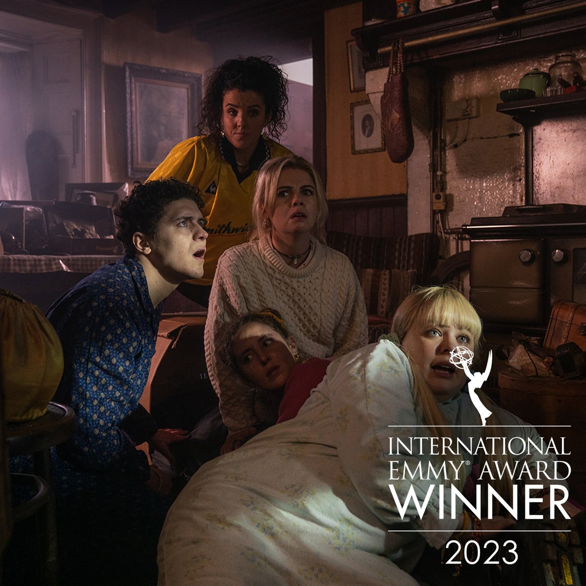 We have a Tie! The International Emmy for Comedy goes to 'Derry Girls - Season 3” produced by Hat Trick Productions #iemmyWIN