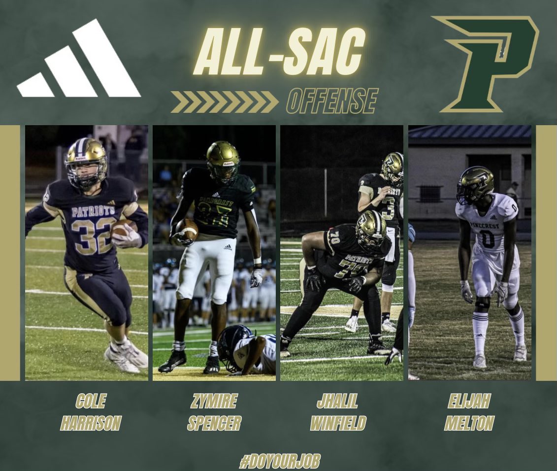 Offensive ALL-SAC Players!

‘26 TE/HB Cole Harrison
‘25 RB Zymire Spencer
‘25 RT Jhalil Winfield
‘25 WR Elijah Melton

Honorable Mention Offense:

‘25 LG Austin Deese
‘25 QB Cody Hansen 
‘24 QB Mason Konen

A lot of talent returning next season!