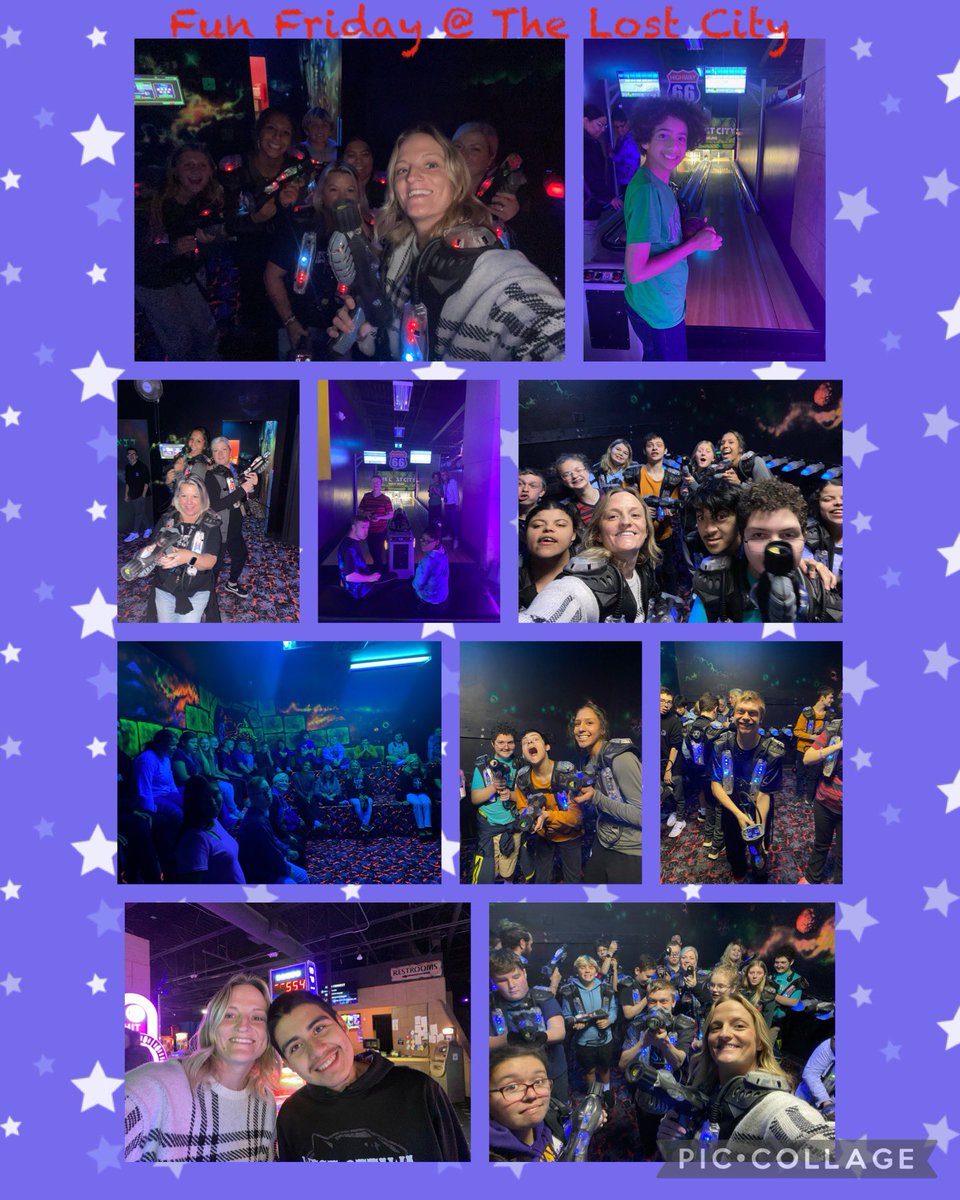 Fun Friday at The Lost City playing laser tag, arcade games and bowling.