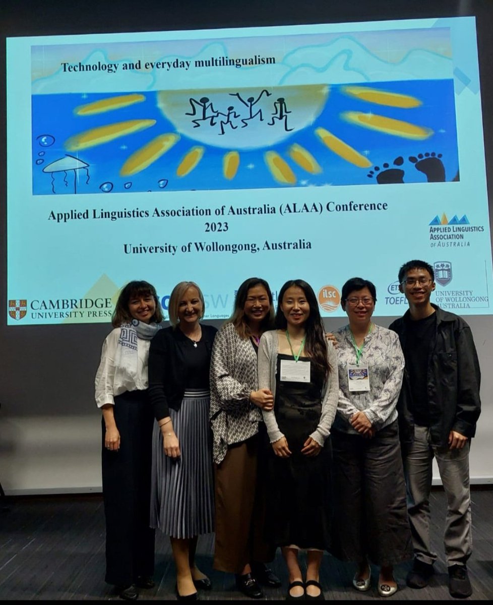 Dr Yeong-Ju Lee (Crystal) (@yeongcrystal) on Twitter photo Our colloquium team presented on technology and everyday multilingualism at #ALAA2023 <a href="/Aus_ALAA/">ALAA: Applied Linguistics Association of Australia</a>
<a href="/tan_lynde/">Lynde Tan</a> from WSU and <a href="/alicechik/">alice chik also @alicechik.bsky.social</a>, <a href="/jasna_nm/">Jasna Novak Milic</a>, <a href="/ronglet/">Rongle Tan</a>, Sofya and myself from <a href="/MultilingualSy1/">Multilingualism Research Centre</a> <a href="/MQLinguistics/">MQ Linguistics</a> <a href="/LanguagesMQ/">Languages & Cultures MQ</a> <a href="/MQEducation/">MQEducation</a> Our colloquium team presented on technology and everyday multilingualism at #ALAA2023 <a href="/Aus_ALAA/">ALAA: Applied Linguistics Association of Australia</a>
<a href="/tan_lynde/">Lynde Tan</a> from WSU and <a href="/alicechik/">alice chik also @alicechik.bsky.social</a>, <a href="/jasna_nm/">Jasna Novak Milic</a>, <a href="/ronglet/">Rongle Tan</a>, Sofya and myself from <a href="/MultilingualSy1/">Multilingualism Research Centre</a> <a href="/MQLinguistics/">MQ Linguistics</a> <a href="/LanguagesMQ/">Languages & Cultures MQ</a> <a href="/MQEducation/">MQEducation</a>