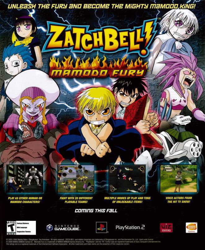 zatchbell: mamodo fury - playstation 2 