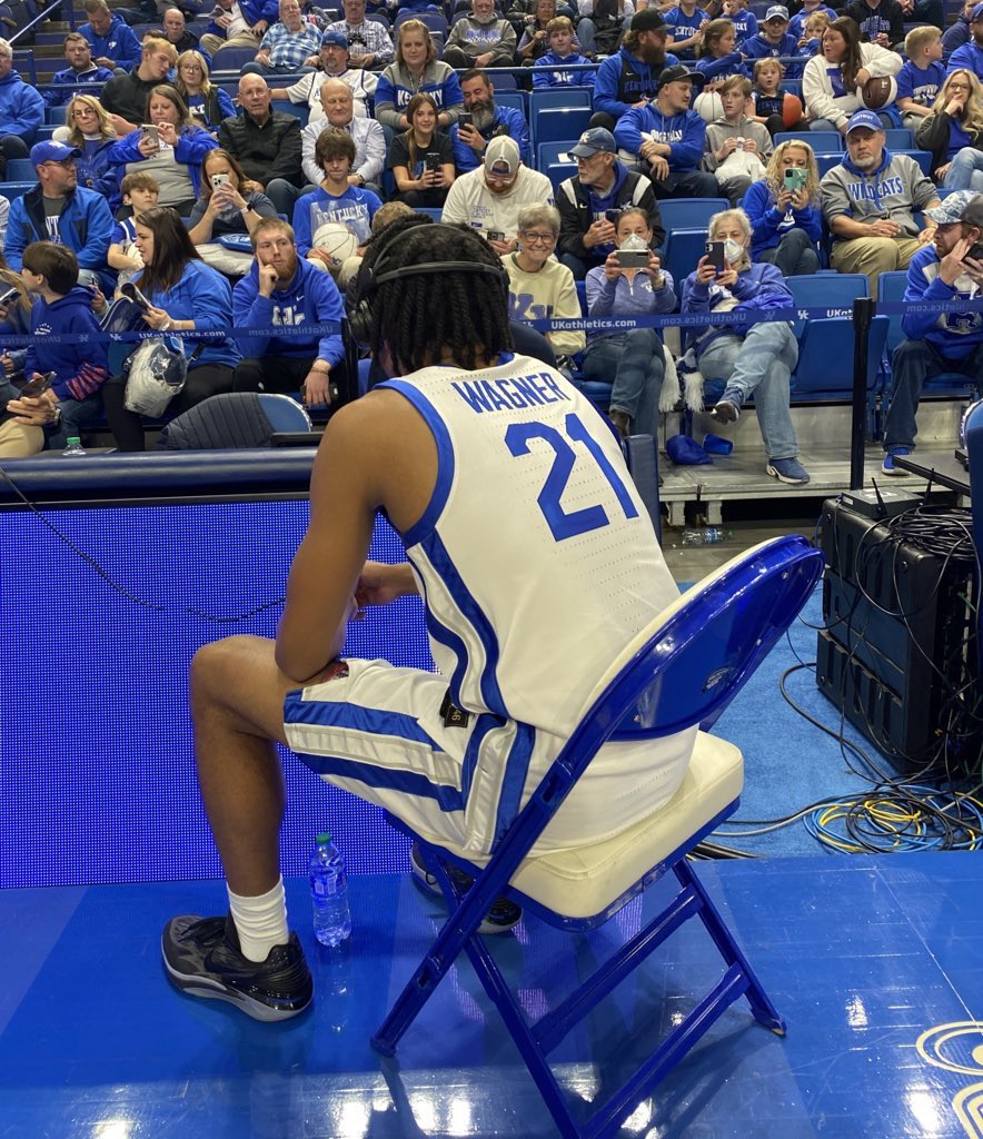 UKSportsNetwork's tweet photo. Thanks to player of the game DJ Wagner for joining us on Wildcat Wrap Up https://t.co/rDvSTLIJiY