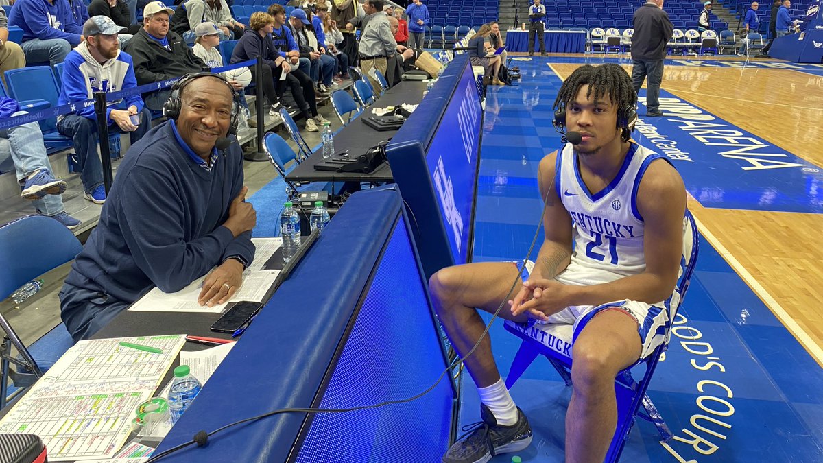 UKSportsNetwork's tweet photo. Thanks to player of the game DJ Wagner for joining us on Wildcat Wrap Up https://t.co/rDvSTLIJiY