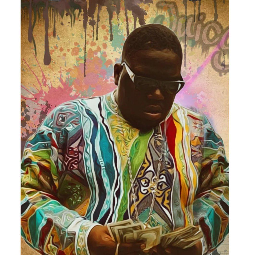 I❤️Degen Apes &amp; its forever solidified in history of SOL as it brought lots of new ppl back in '21

Today, finally got Ape w/some fave traits.This Biggie Ape means alot to me as I met Biggie &amp; represents struggle &amp; overcoming odds

However, livin' better now, Coogi sweater now!✌️