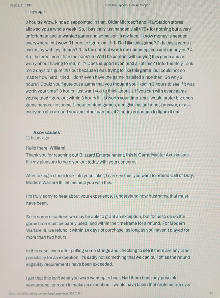layfawn's tweet photo. If anyone can honestly say that "3 Hours" is enough to figure out ALL games, then I'll take the L and just give you my $75 that you absolutely need.

#CallofDuty #CoD #ApexLedgends #MW2 #MW3 #GTA #Overwatch #NewWorld #Diablo https://t.co/P4GM0sbmrQ