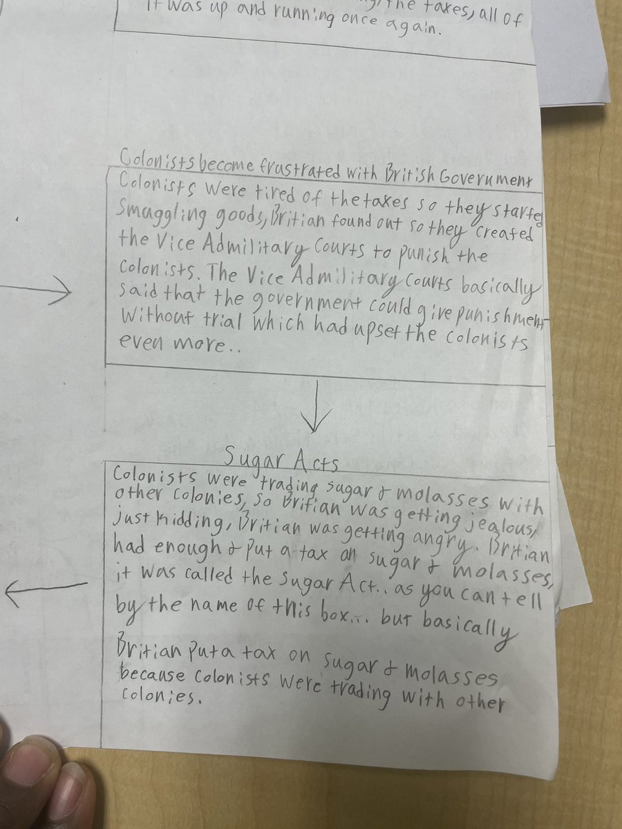 Mrs_SarahKelly's tweet photo. Students have been working on their annotated timelines! I love seeing how each student explained their understanding differently. #WritingInSS 🧵 @CSMS_Huskies #huskiespulltogether #ExploreCSMS https://t.co/PD36HBwu7j