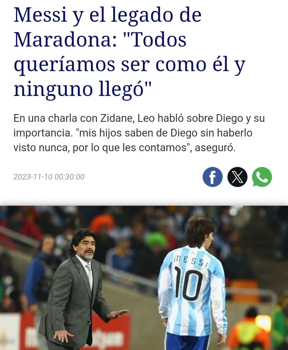 Para desgracia de Mauri, hasta el propio Messi mantiene vivo el espíritu y legado de Maradona. El Diego vive en el pueblo argentino. Y así será siempre.