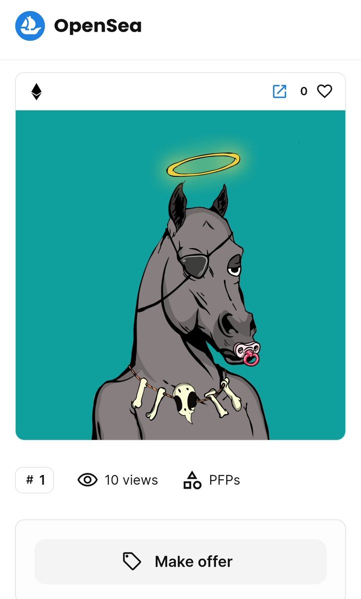 New NFT out now with the new collection- Polo ponies
⛓️- ETHEREUM 
Polo ponies #1 - opensea.io/assets/ethereu…

#NFTCommunity #NFTdrop #NFTMarketplace #opensea #OpenSeaCollection #web3       #collector #NFTGiveaways #NFTsales #nftart