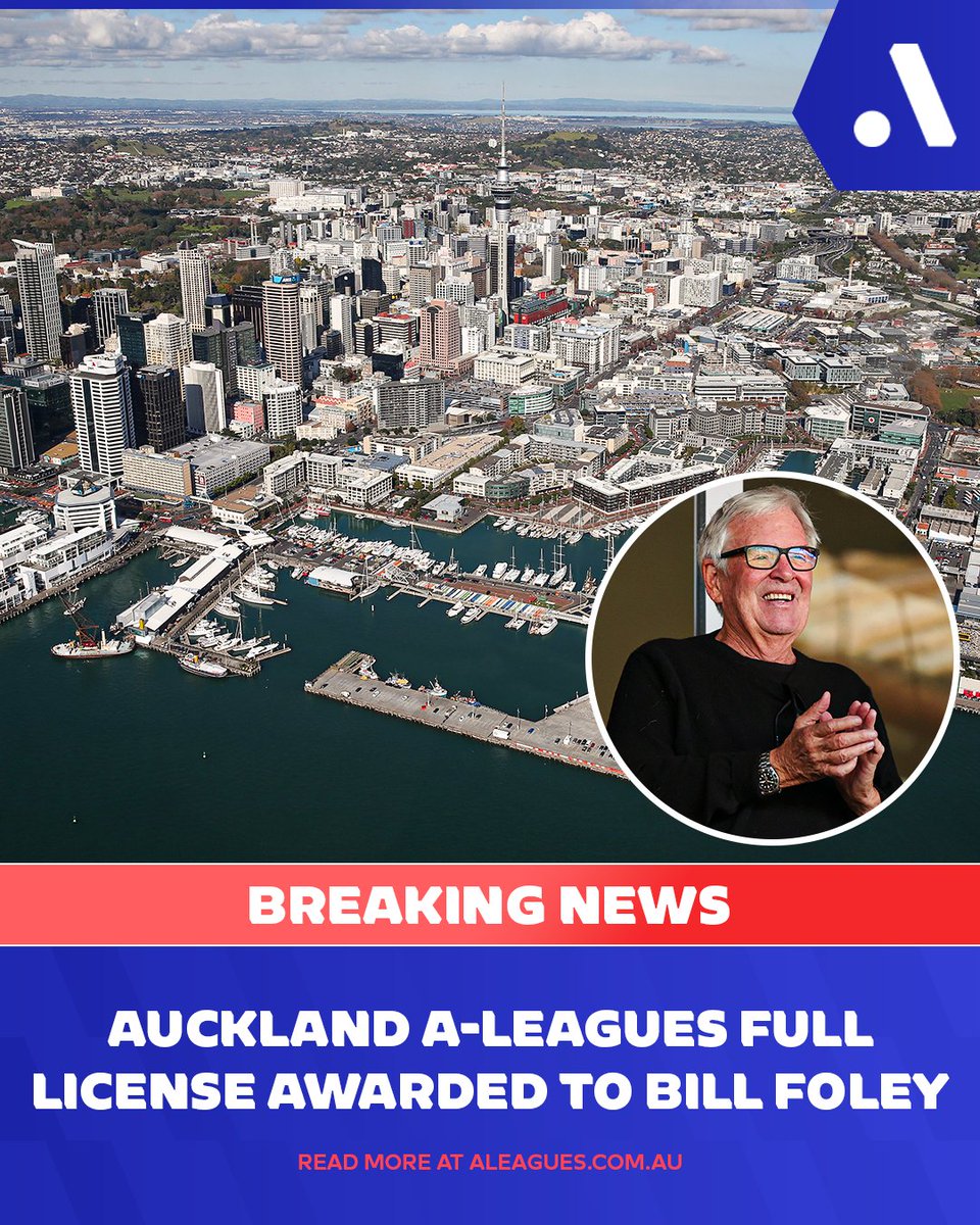 aleaguemen's tweet photo. It's official! An A-Leagues club is coming to Auckland in 2024 🇳🇿🙌

The Australian Professional Leagues has today awarded a full A-Leagues license to Bill Foley!

Foley is the owner of AFC Bournemouth 🏴󠁧󠁢󠁥󠁮󠁧󠁿, FC Lorient 🇫🇷 & the Vegas Golden Knights 🏒.

Everything you need to know: https://t.co/vhzxR2TvVU

@AKLFootball24