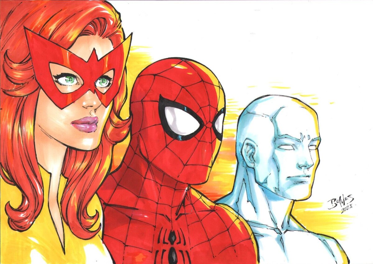 Spider-Man, Firestar, and Ice-Man by Ed Benes. #SpidermanAndHisAmazingFriends #Firestar #IceMan #Marvel #EdBenes