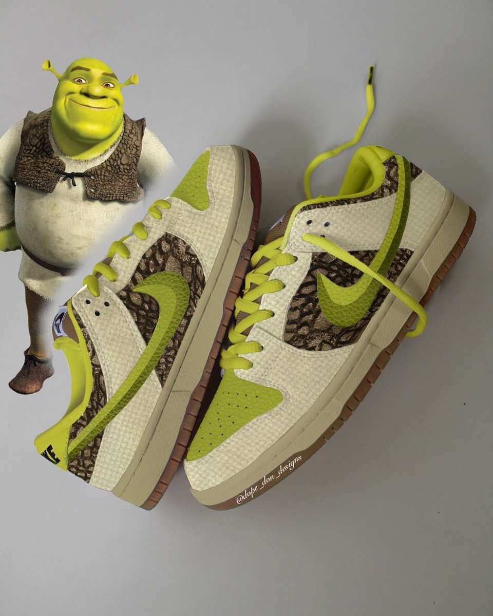 shrek nike dunks