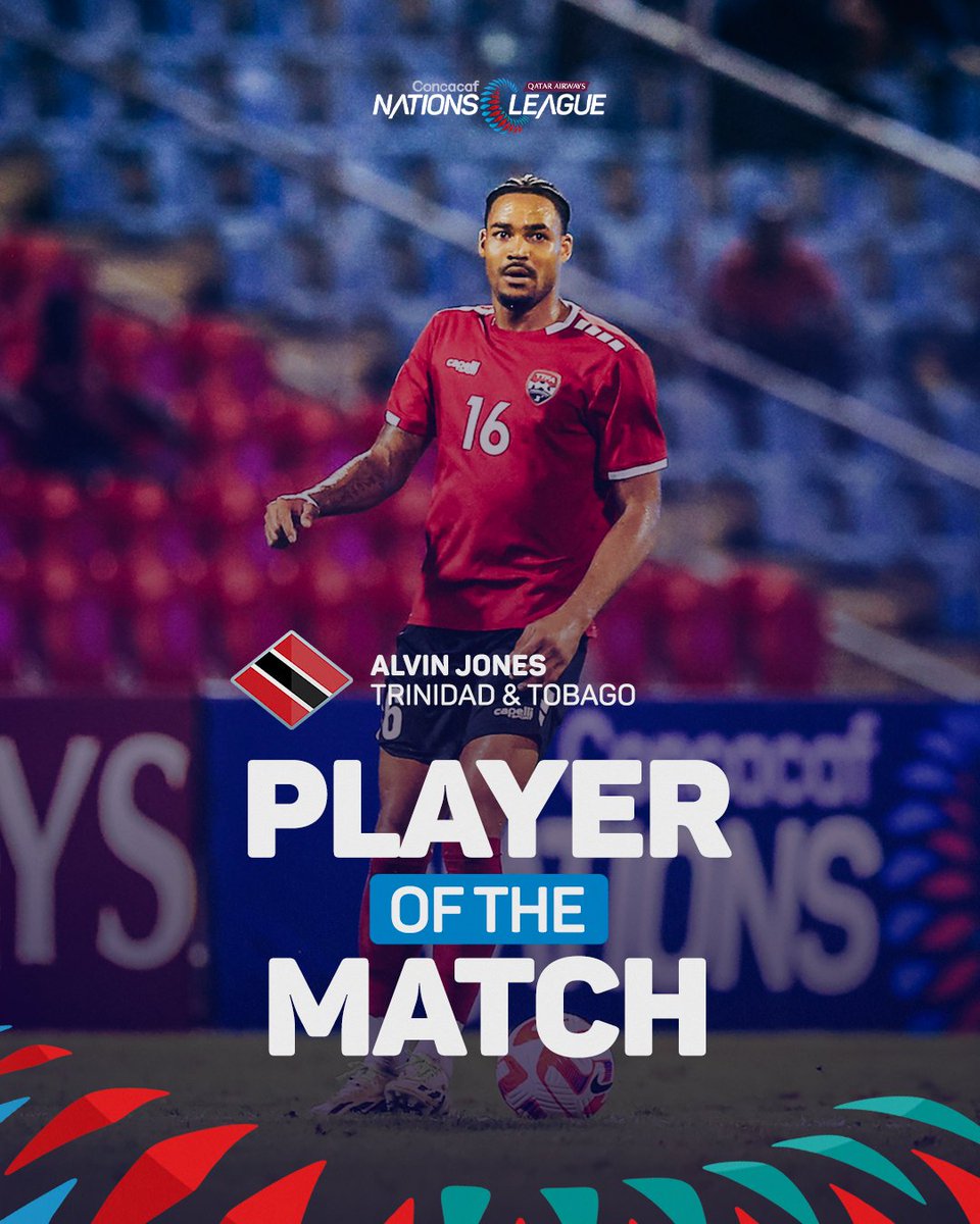 CNationsLeague's tweet image. Alvin Jones stands tall as Trinidad &amp;amp; Tobago's Player of the Match 👏