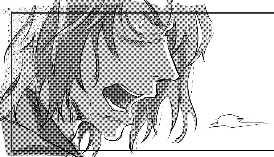 髷だけじゃなくてモジャも描いてる 