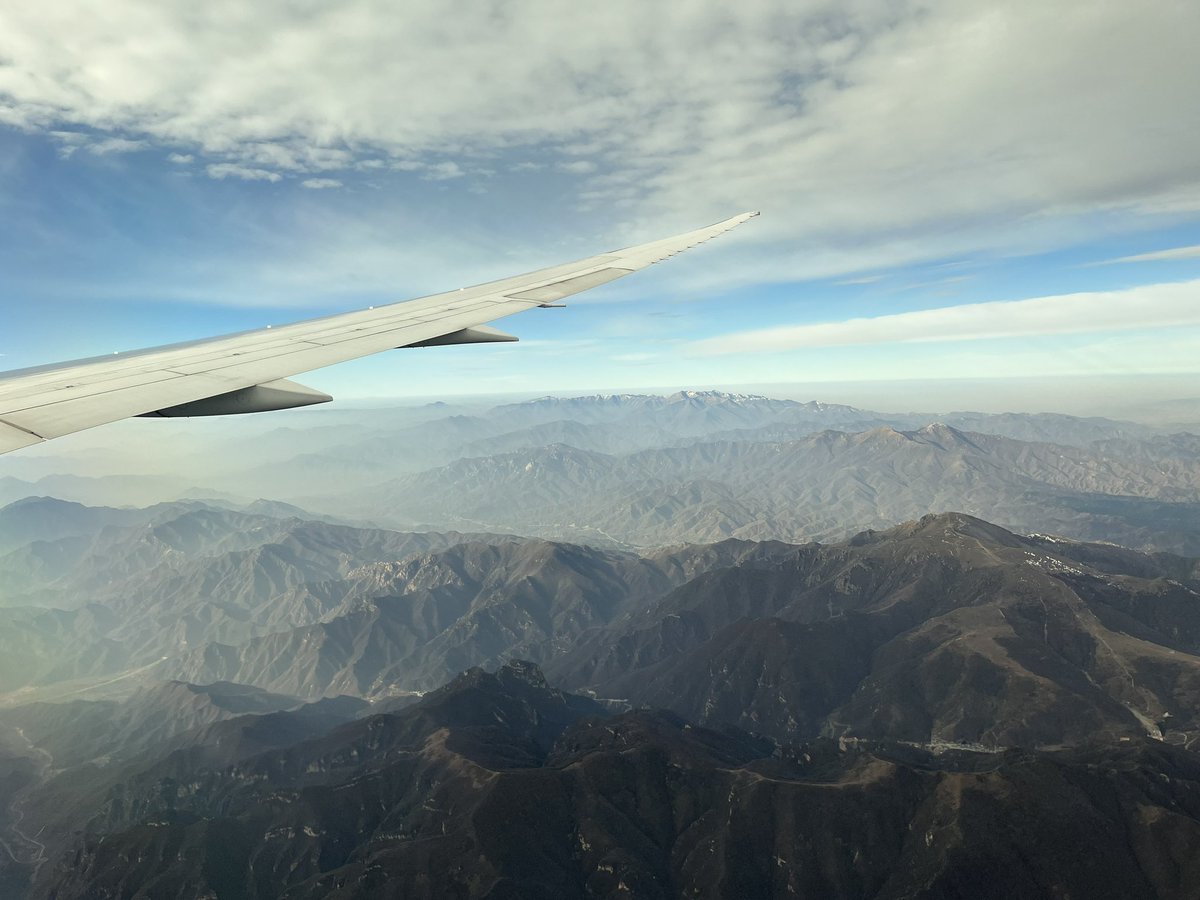 Good morning from the skies above China on the way to Beijing.