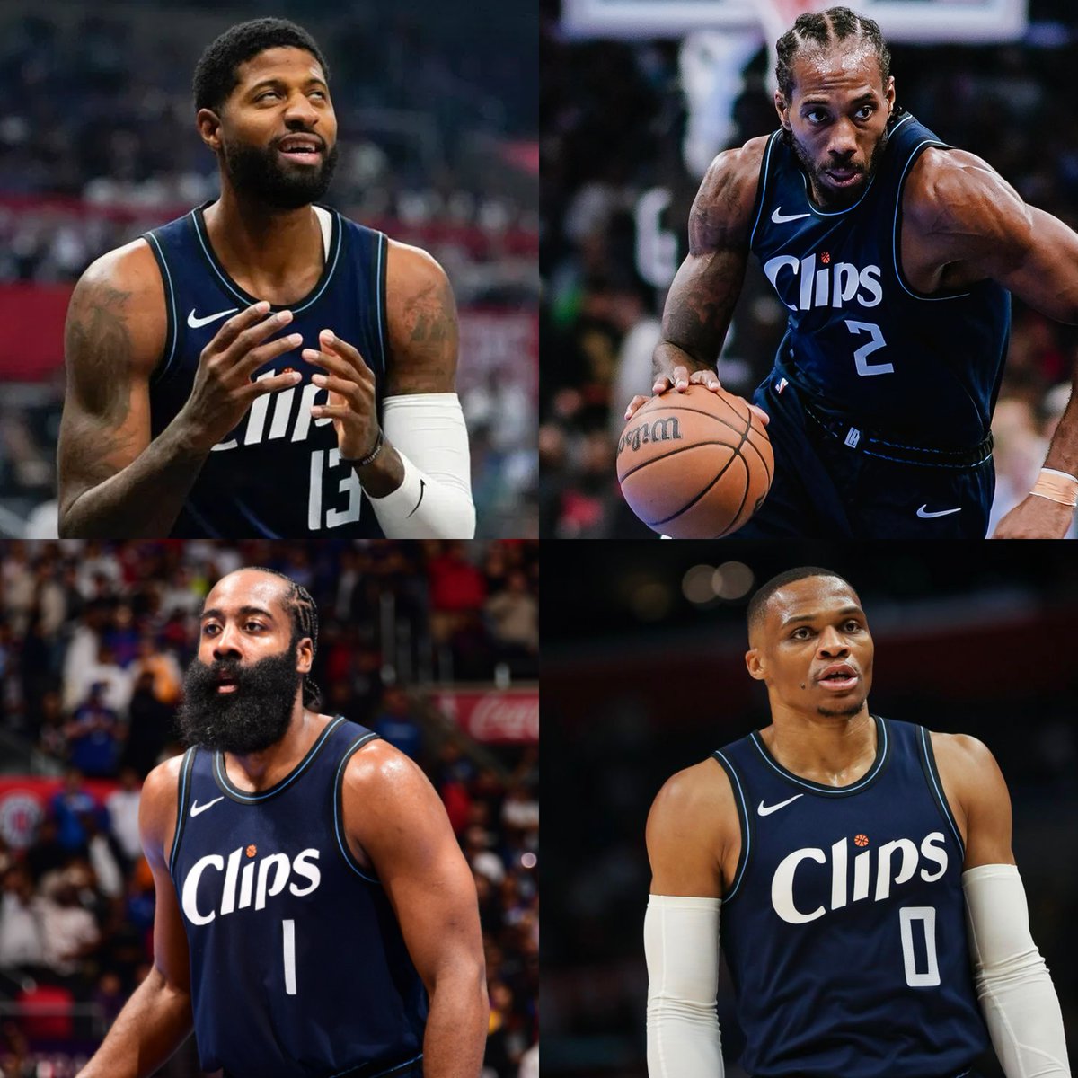 LegionHoops's tweet photo. Paul George tonight:
28 points - 6 assists - 11/16 FGM

Kawhi tonight:
21 points - 4 rebounds - 8/17 FGM

James Harden tonight:
13 points - 10 assists - 4/12 FGM

Westbrook tonight:
10 points - 6 assists - 4/11 FGM https://t.co/j4QOyBlj67