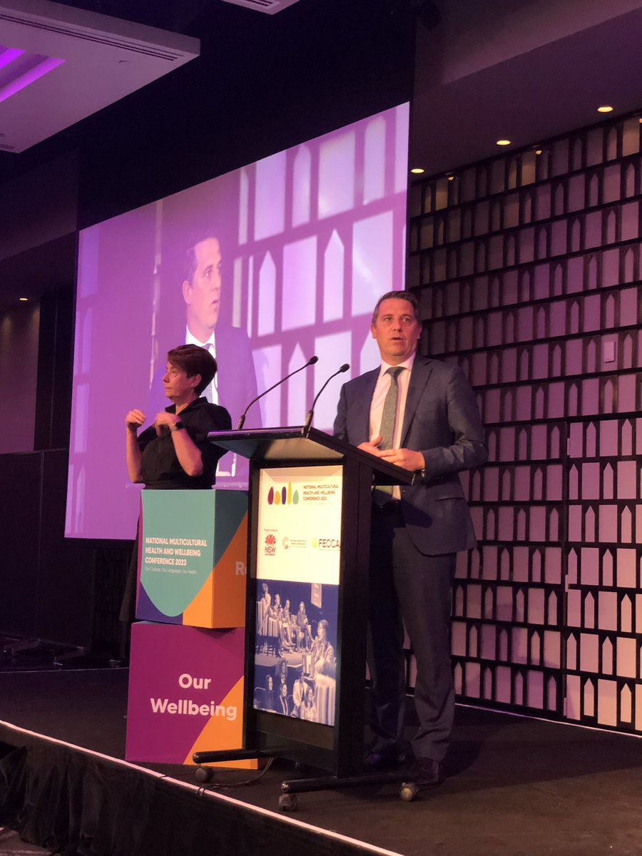 Thank you Minister for Health <a href="/RyanPark_Keira/">Ryan Park MP</a> for your inspiring opening address for the National Multicultural Health and Wellbeing conference organised by <a href="/iFECCA/">FECCA</a> with the support of <a href="/NSWHealth/">NSW Health</a> and <a href="/mhcsnsw/">NSW Multicultural Health Communication Service</a>.