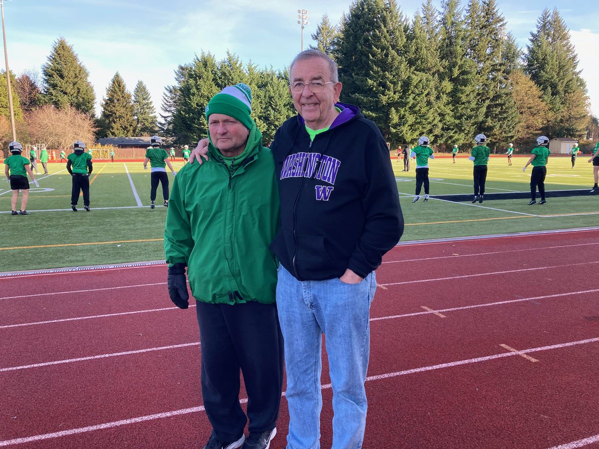 TBirdFootball's tweet photo. Happy 80th Birthday to the Greatest of All Time, Coach Otton! 

We are incredibly lucky to have him out at practice often, but today was a special one! Thanks for all you have done and continue to do, Coach! 🔰
#NGUNNGU 🏈 https://t.co/e4VLllsQ7l