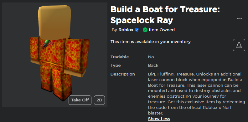 Nerf Roblox Build a Boat for Treasure: Spacelock Ray Blaster