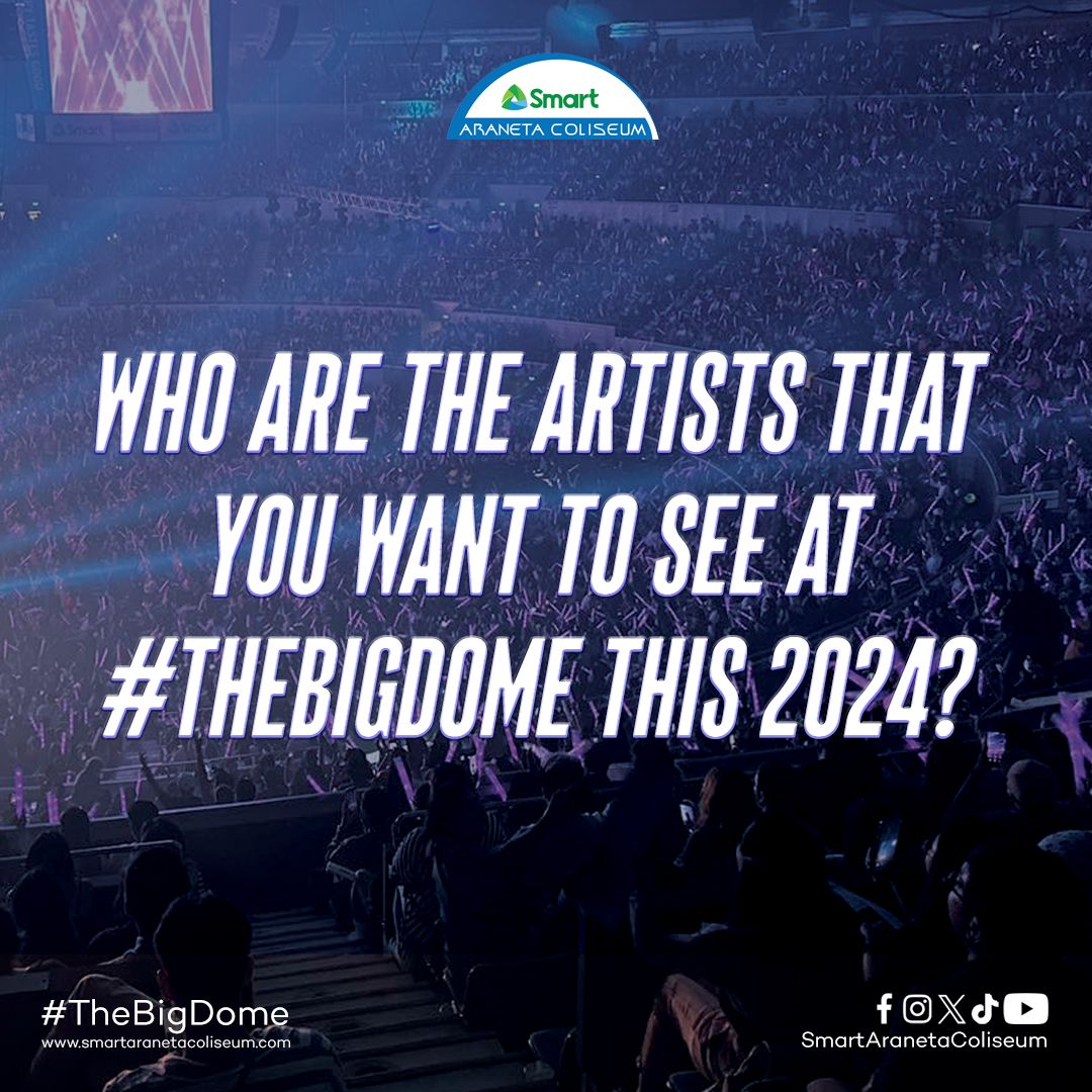 TheBigDome's tweet photo. 2023 is coming to an end, this 2024 who are the artists that you wish to see perform live here at #TheBigDome? 🤩💙 https://t.co/JXWLZEI1bg