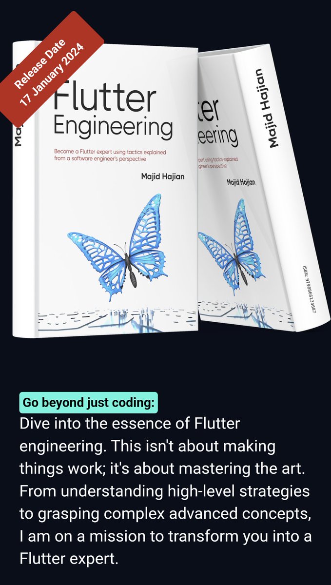 GDGHongKong's tweet photo. This evening 21 Nov, Flutter Study Group has invited 2 Flutter Expert speakers!  

speaker #1: Majid Hajian will introduce his book "Flutter Engineering" about how to become a Flutter expert from the perspective of software engineering.

RSVP Now 🎟https://t.co/vKaW26ejL6 https://t.co/ijyihbbRH4