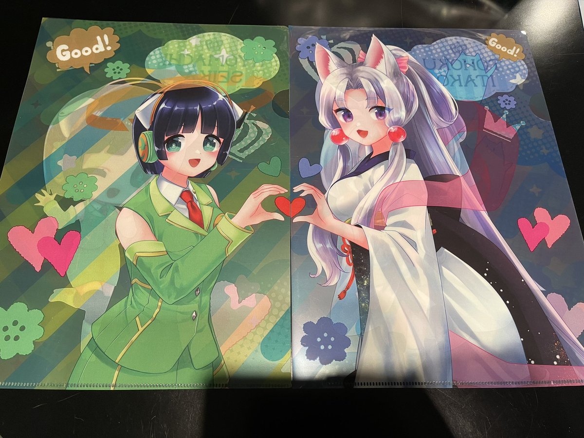 ふたりのクリアファイルをあわせるとこうなる素敵仕様です٩(ˊᗜˋ*)و