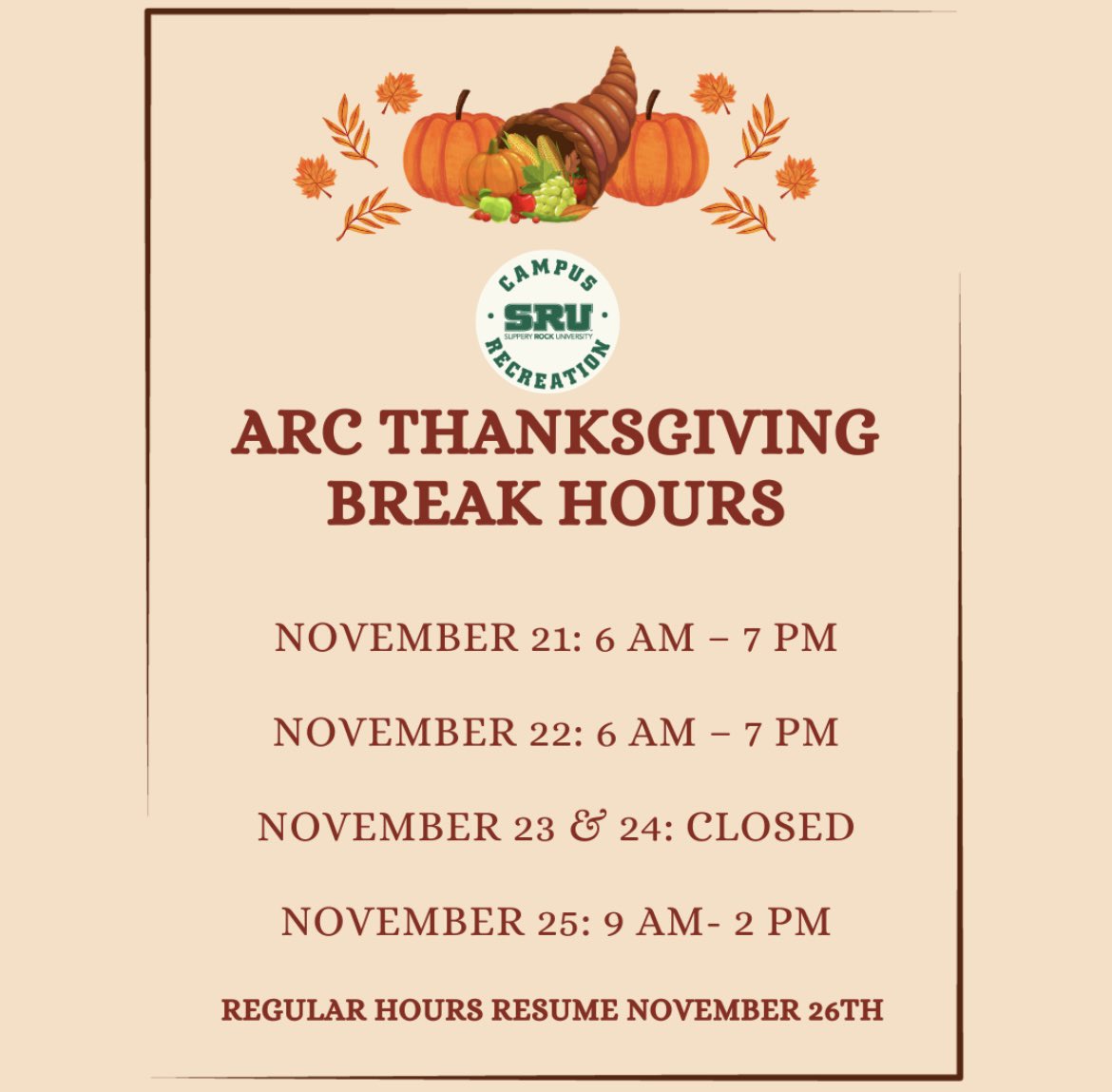 SRU Campus Rec tweet media