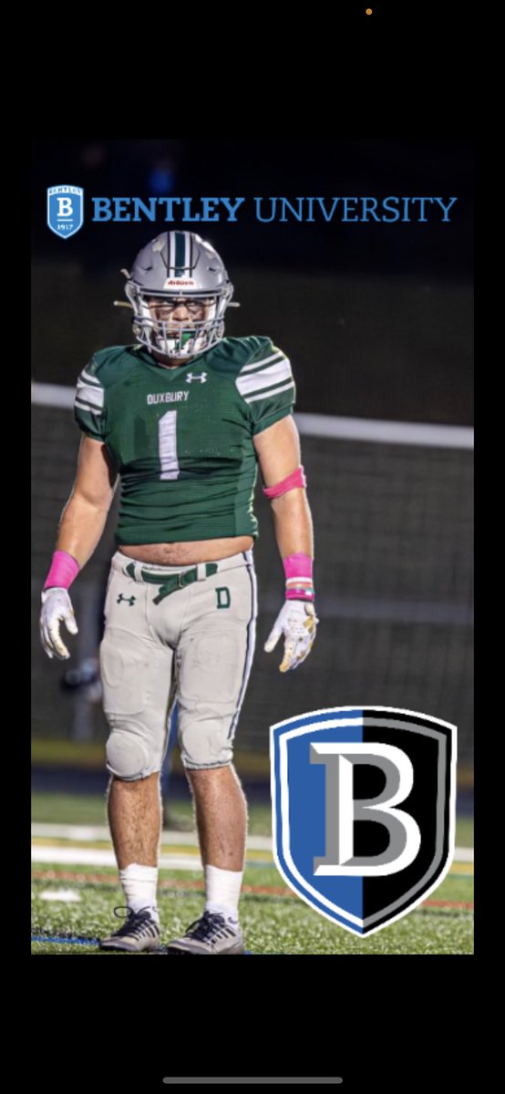 AlexBarlow_07's tweet photo. Beyond grateful to announce my commitment to further my academic and athletic career at Bentley University! Thank you to my friends, coaches, teammates and especially my family for getting me here. Go Falcons!💙🤍@DuxHSFootball @DuxburySports @CoachLandersIda @Coach_Thakkar https://t.co/uW3WX7EWxz