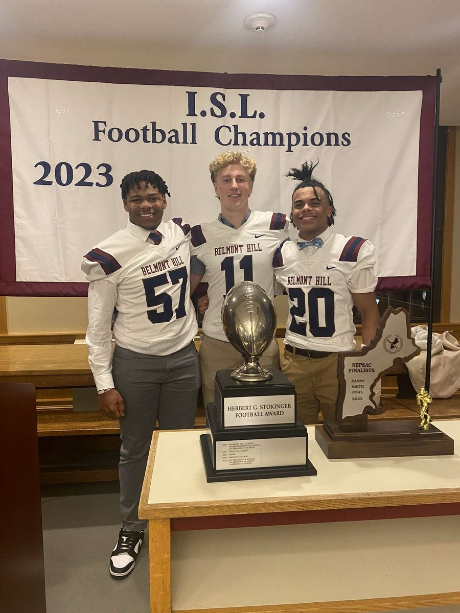 MylesBeckett's tweet photo. I couldn’t be more proud and grateful to be named a captain along side my brothers @luiskuehberger and @JordanSummersBH ! We got a lot of work ahead of us and no time to waste !!! Let’s goooo @BelmontHillFB https://t.co/pv0ktczUhM