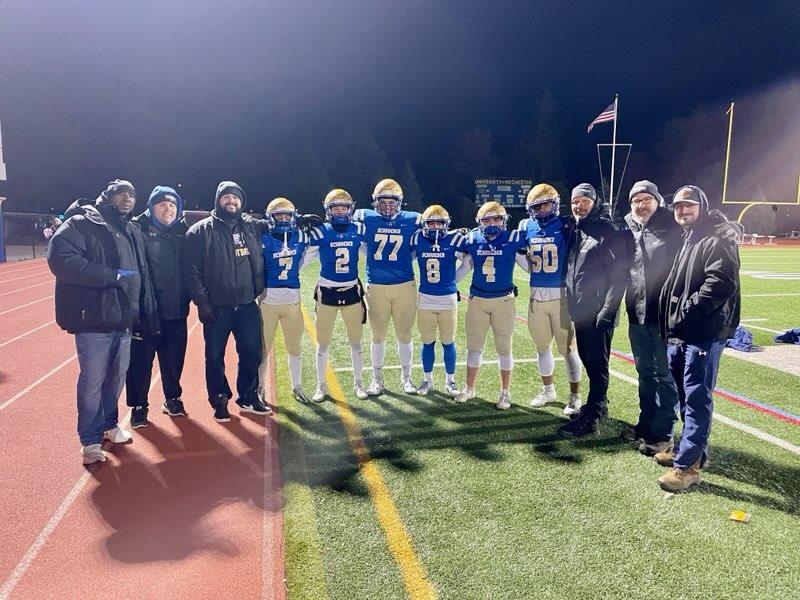 We are very proud of these guys for going out one last time and representing Schroder Football as they helped the East Squad win the Eddie Meath All Star Game. 💙💛⚔️🏈#WeAreWarr1ors
