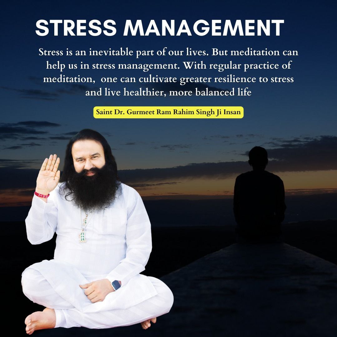 Kavya47885152's tweet photo. #ThankfulTuesday
In this Era, Stress, frustration and negativity is dominating harshly on every age group. But, Reciting God's words regularly is truly the #SolutionForStress. Millions have practiced the method of Meditation taught  by Saint MSG and now leading a peaceful life. https://t.co/GSaDt4QYbF