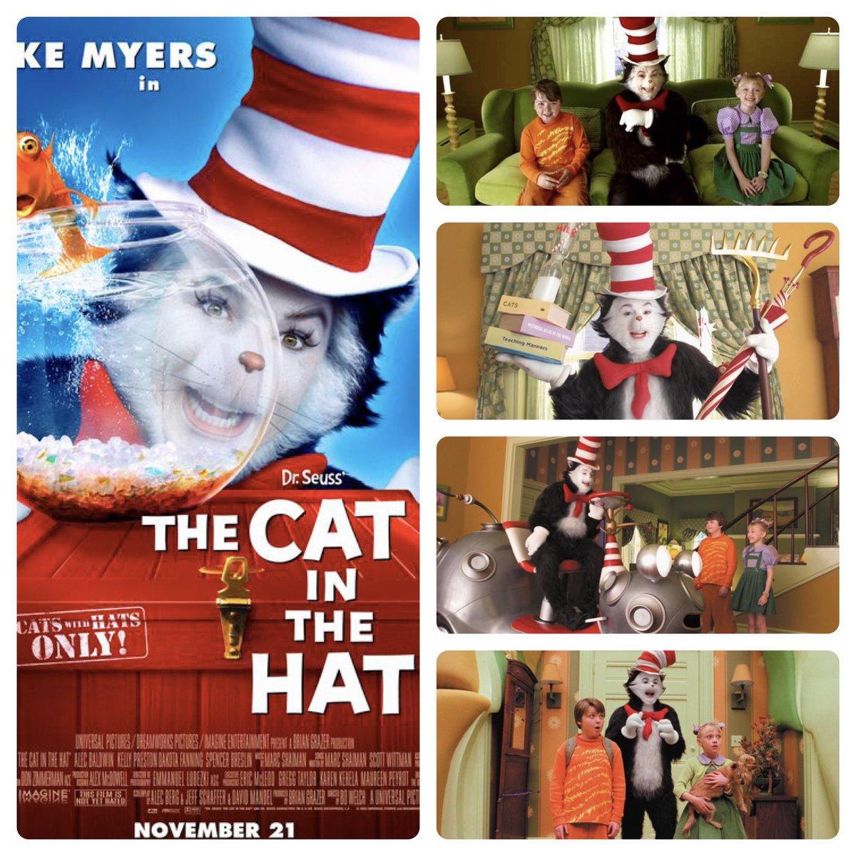 The Cat in the Hat celebrates 20th anniversary today.
#thecatinthehat #catinthehat #drseuss #drseussbooks #doctorseuss #mikemyers #thing1thing2 #thing1andthing2 #thing1 #thing2 #universalstudios #universalpictures #universalcitystudios #dreamworkspictures #imagineentertainment