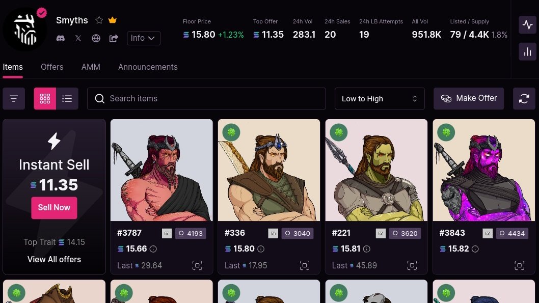 Only up from here 👇💪 
<a href="/SmythsNFT/">Smyths</a> #NFTs #SolanaNFTs