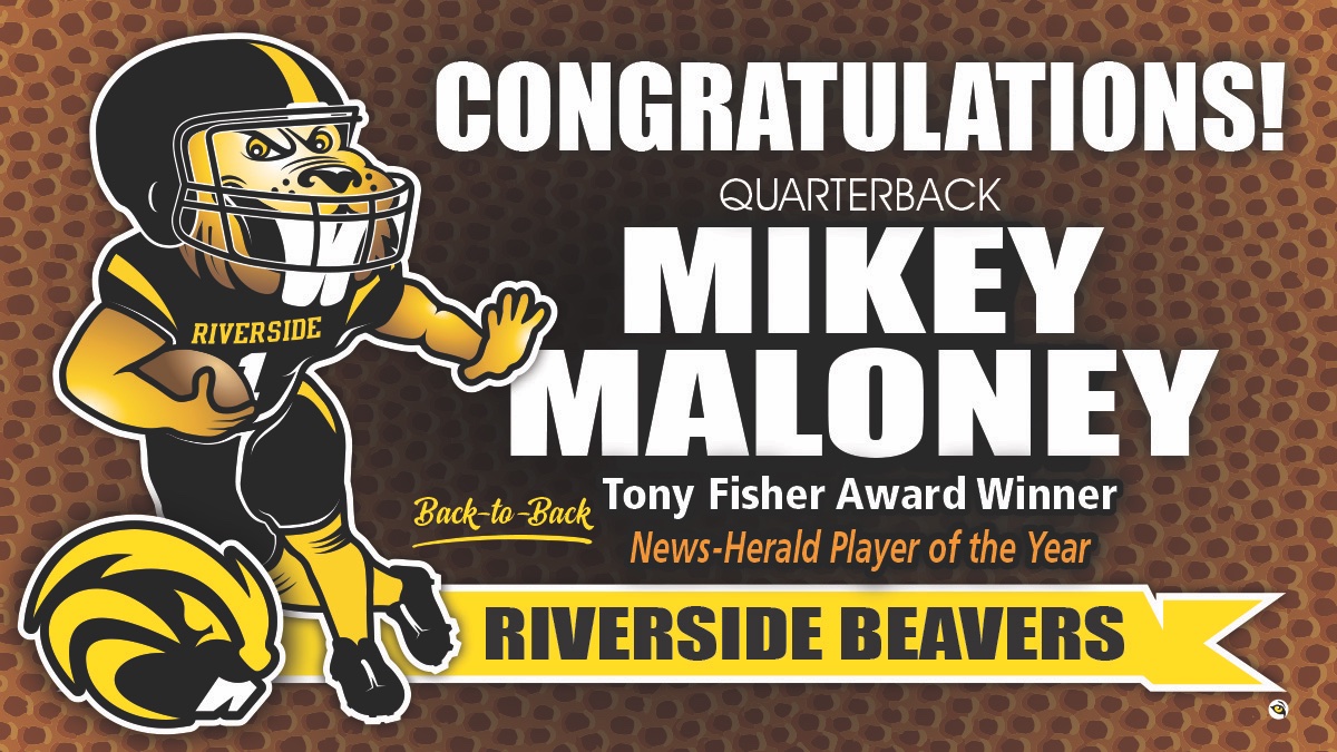 Jeff (@thedesignwolf) on Twitter photo 🏈Congratulations to <a href="/mikey_maloney15/">Mikey Maloney ✰</a>
on earning his second consecutive <a href="/NHPreps/">News-Herald preps</a>
Tony Fisher Player-of-the-Year award!🏆🏆
🦫The <a href="/RLSD_Beavers/">Riverside Schools</a> community salutes you!
<a href="/_RHSFootball/">Riverside Football</a> <a href="/Riverside_athl/">Riverside Athletics</a>
<a href="/rhsbeavers/">Riverside Beavers</a> <a href="/RHS_beavers/">Riverside HS</a>
<a href="/BeaverCentral/">RHS Student Section</a> <a href="/RHSRegiment/">Riverside Regiment</a>
#WeAreRiverside #RiversidePride 🏈Congratulations to <a href="/mikey_maloney15/">Mikey Maloney ✰</a>
on earning his second consecutive <a href="/NHPreps/">News-Herald preps</a>
Tony Fisher Player-of-the-Year award!🏆🏆
🦫The <a href="/RLSD_Beavers/">Riverside Schools</a> community salutes you!
<a href="/_RHSFootball/">Riverside Football</a> <a href="/Riverside_athl/">Riverside Athletics</a>
<a href="/rhsbeavers/">Riverside Beavers</a> <a href="/RHS_beavers/">Riverside HS</a>
<a href="/BeaverCentral/">RHS Student Section</a> <a href="/RHSRegiment/">Riverside Regiment</a>
#WeAreRiverside #RiversidePride