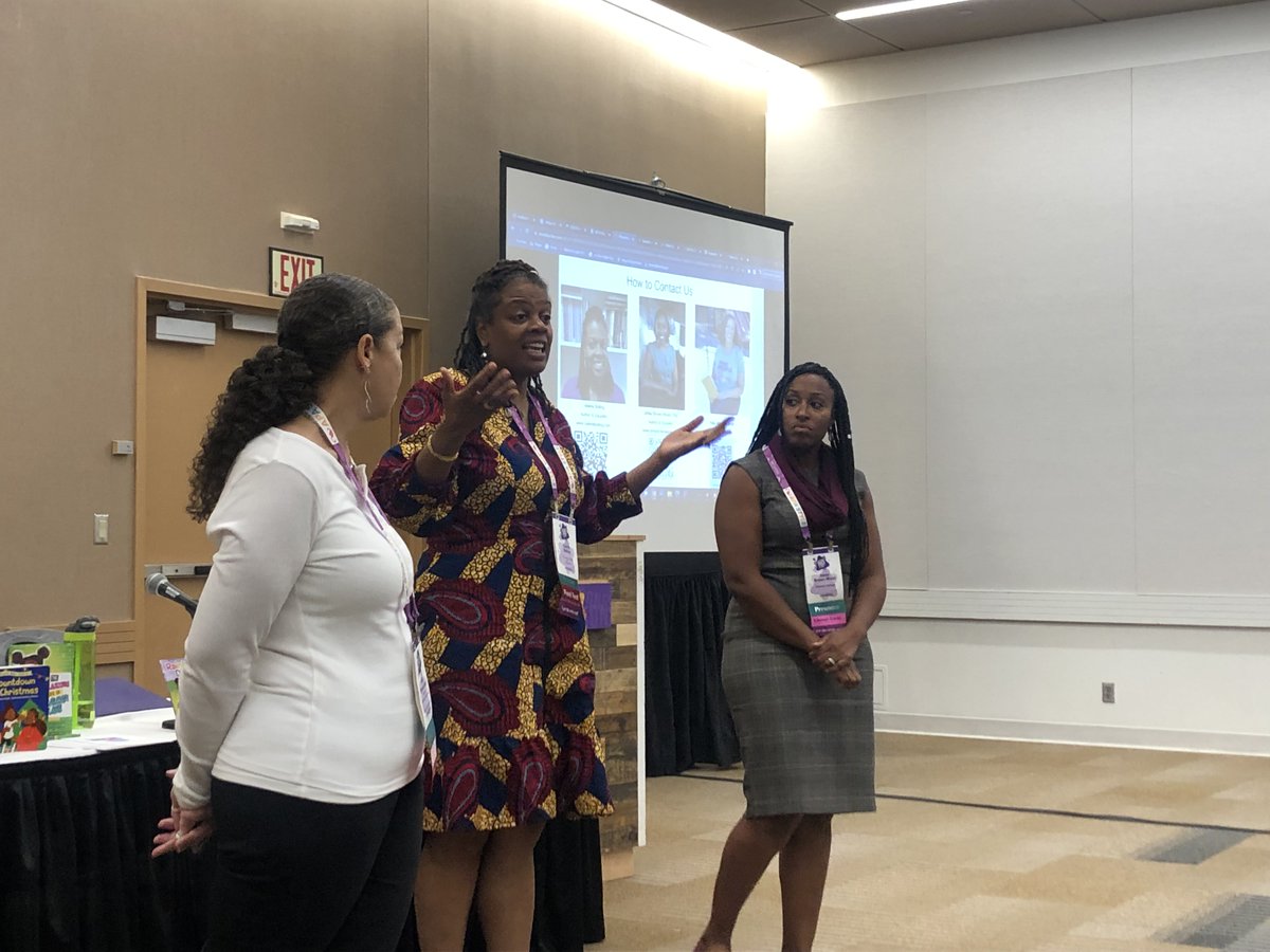 Presenting at #NCTE23 with @nikki2smith and @janaybrownwood: 'Connecting Young Black Children to the Self, the Family, and the Community.' @ChronicleKids @BookishAriel @Scholastic @KatieCarella @abramskids @mm4tweets