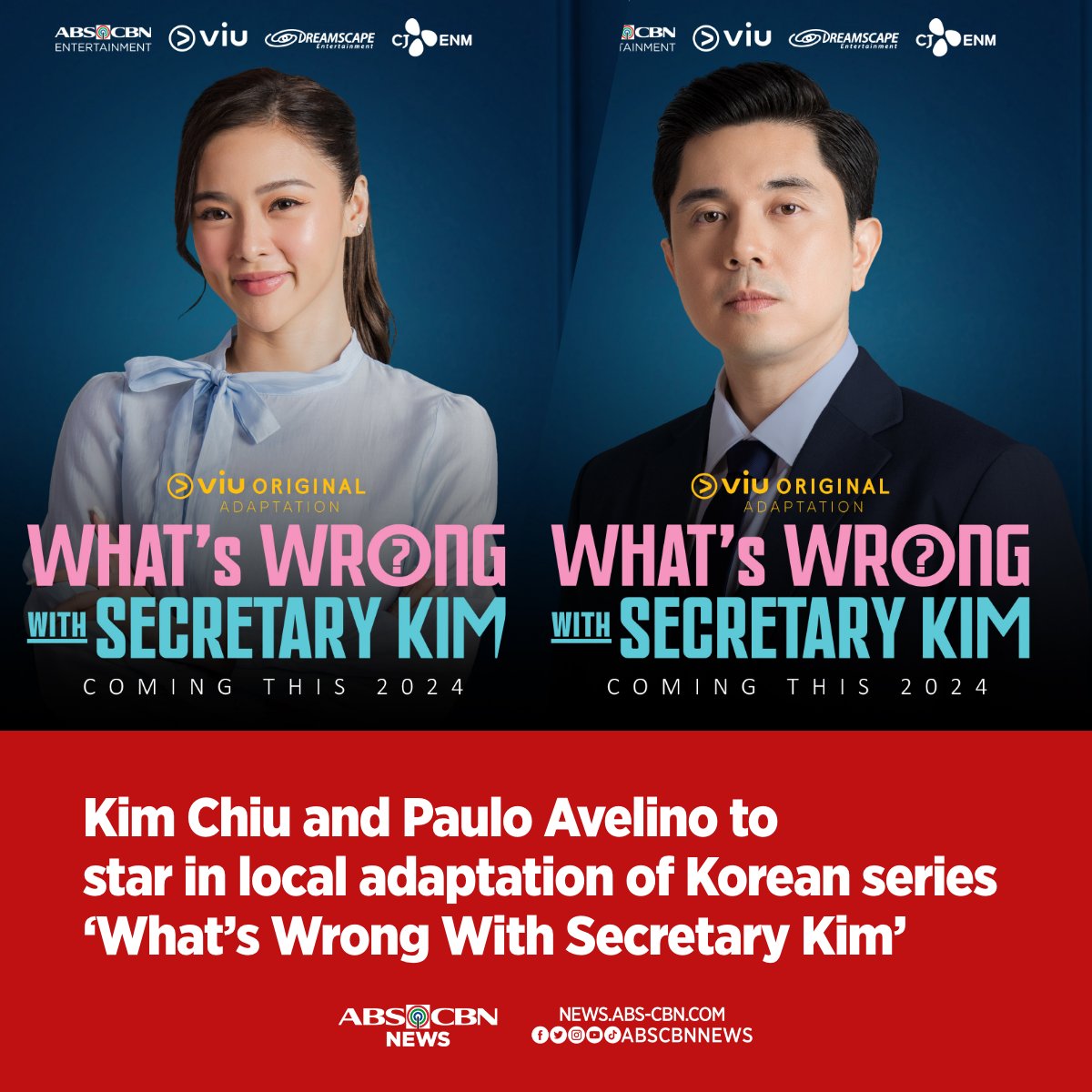Paparating na si Secretary Kim— Chiu 🥰

Pagbibidahan nina Chiu at Paulo Avelino ang Philippine adaptation ng hit K-drama series na “What’s Wrong With Secretary Kim.”